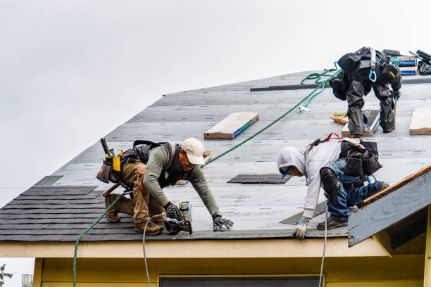 Professional Gutter Installation technician working in Indiahoma, OK